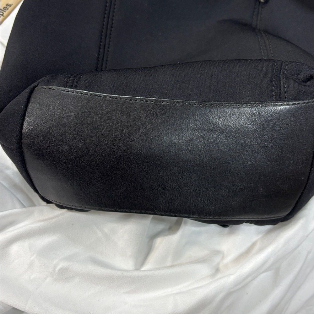 Coach New York Neoprene Tote Bag Black Leather Trim Center Zip Purse - Picture 11 of 11